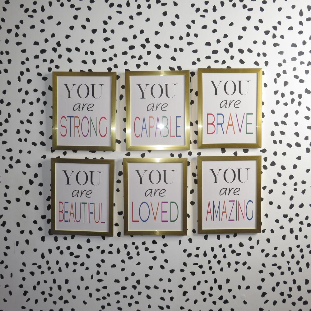 Positive Affirmations Self Love Framed Poster Prints